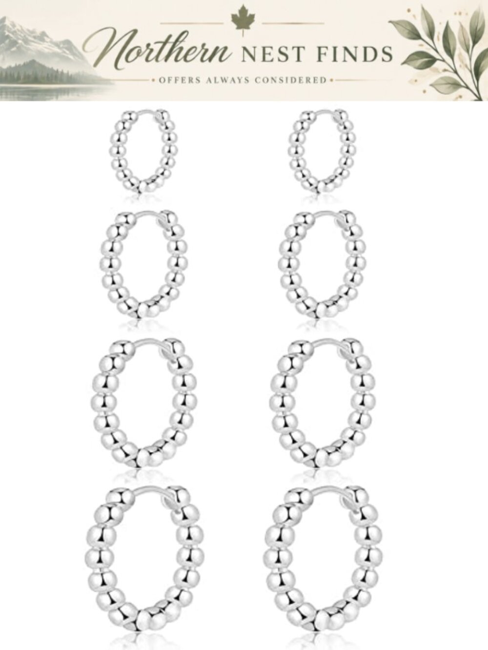 S925 Sterling Silver Huggie Hoop Earrings 14K Gold Plated Hypoallergenic Mini